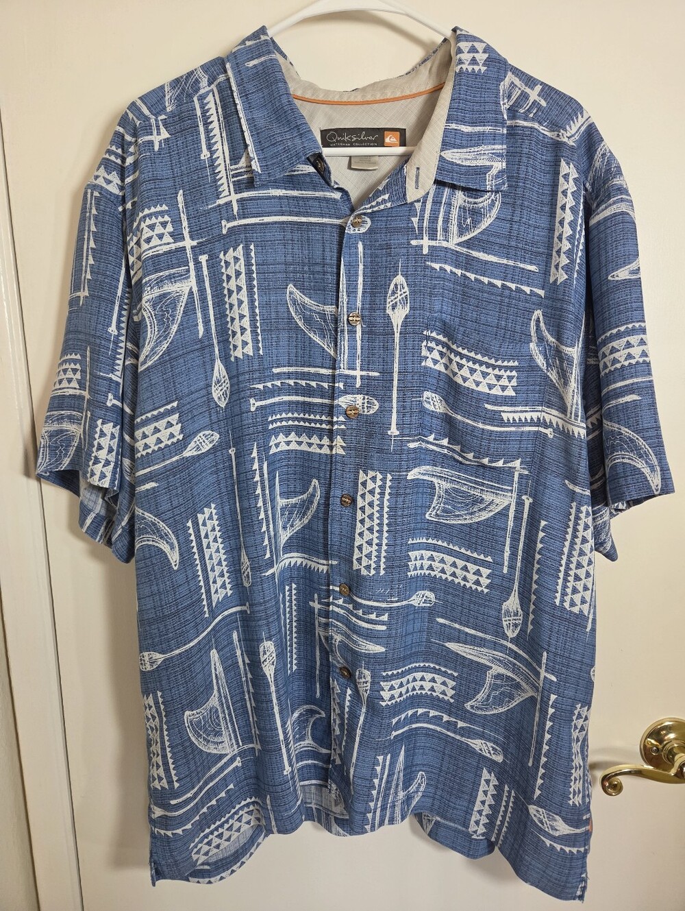 Quiksilver Waterman "Clifton Beach" Button-Up Shirt XXL Resortware Beach  Vacay